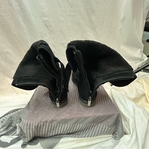 Aquatalia Black Pedri Suede Water-Resistant Cuff Boots 5.5 - Picture 9 of 16